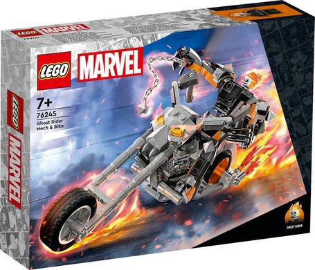 Конструктор LEGO® Super Heroes Примарний Вершник: робот і мотоцикл 264 деталей (76245)