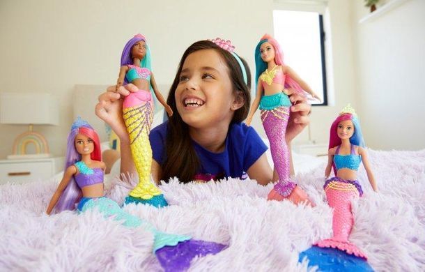 Кукла-русалка Barbie Дримтопия с красно-синими волосами GJK08