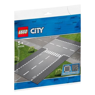 Конструктор LEGO City Прямой и Т-образный перекресток 60236