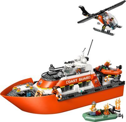 LEGO City Спасательный катер и вертолет береговой охраны 60504