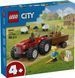 Конструктор LEGO City Червоний фермерський трактор із причепом і вівцями 60461