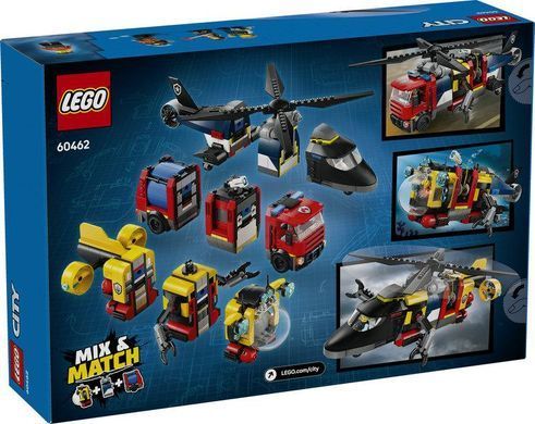 Конструктор LEGO City Ремікс вертольотів, пожежних машин і підводних човнів 60462