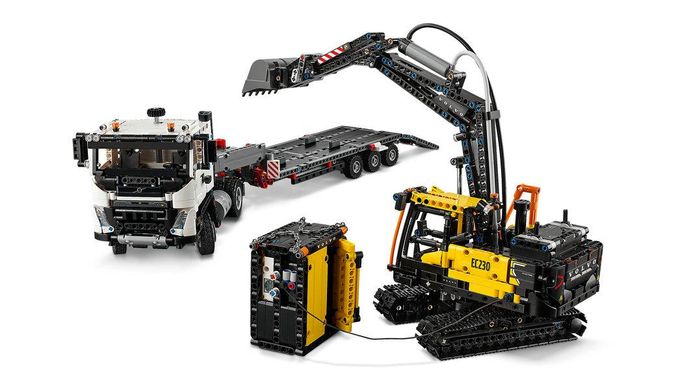 LEGO® Technic Вантажівка Volvo FMX і Електричний екскаватор EC230 42175