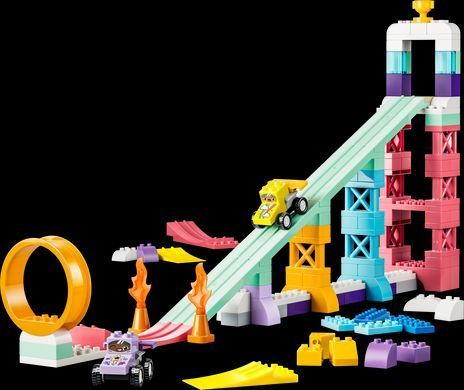 LEGO&reg; DUPLO&reg; Місто 3 в 1 Цікаві гірки та трампліни з автомобілями 10478