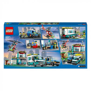Конструктор LEGO® LEGO City Центр управління рятувальним транспортом 706 деталей (60371)