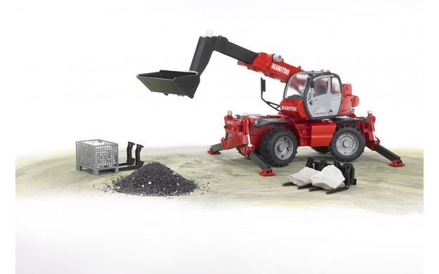 Машинка іграшкова - Manitou навантажувач, телескопічна стріла, з аксесуарами