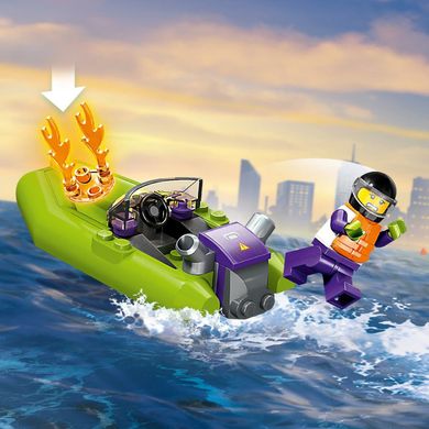 Конструктор LEGO® LEGO City Човен пожежної бригади 144 деталей (60373)