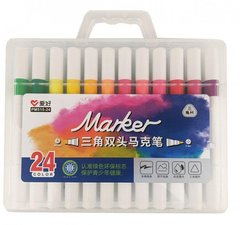 Набір скетч-маркерів 24 шт. для малювання двосторонніх Aihao sketchmarker код: PM515-24