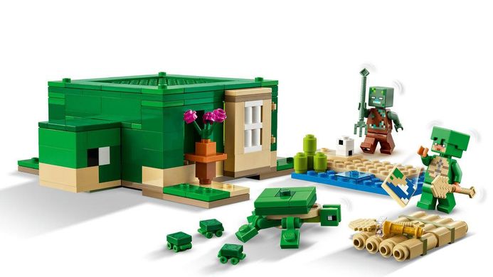 LEGO® Minecraft Пляжный дом в форме черепахи (21254)