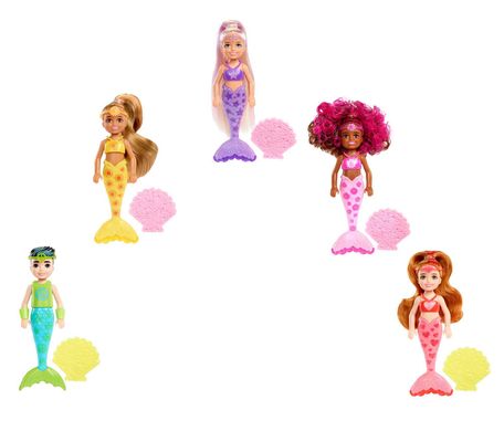 Лялька Barbie Челсі та друзі Кольорове перевтілення серія Веселкові русалоньки HCC75