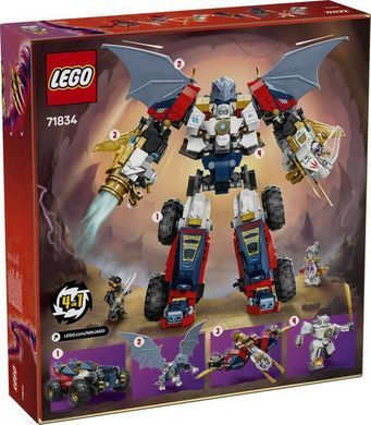 Конструктор LEGO Ninjago Ультраобʼєднувальний робот Зейна 71834