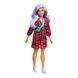 Лялька Barbie Fashionistas із ліловим волоссям у червоній картатій сукні GRB49