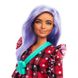 Лялька Barbie Fashionistas із ліловим волоссям у червоній картатій сукні GRB49