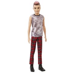 Лялька Barbie Fashionistas Кен в майці тай-дай та червоних картатих брюках GVY29