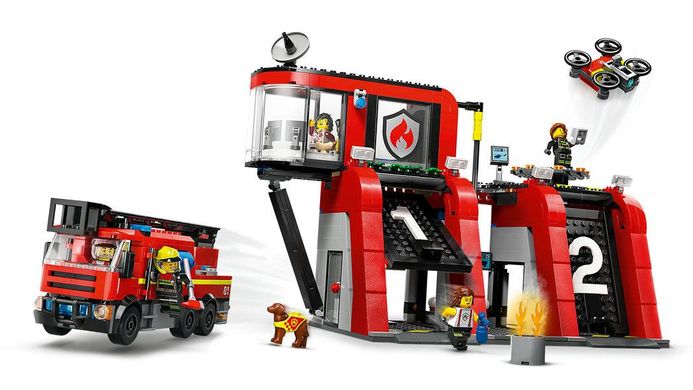 LEGO® City Пожежне депо з пожежною машиною 60414