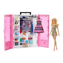 Шафа-валіза для одягу Barbie GBK12