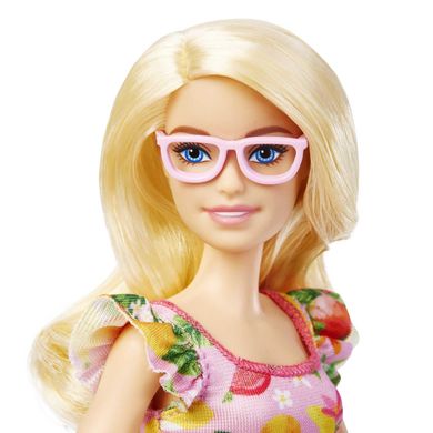 Лялька Barbie Fashionistas блондинка в сукні з фруктами HBV15