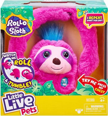 Інтерактивна іграшка Moose Toys Ролло Лінивець Little Live Pets Rollo The Sloth