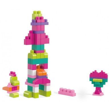 Конструктор рожевий у мішку (60 дет.) Mega Bloks
