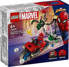 Конструктор LEGO® Marvel Погоня на мотоциклах Человек-паук vs. Доктор Осьминог 76275
