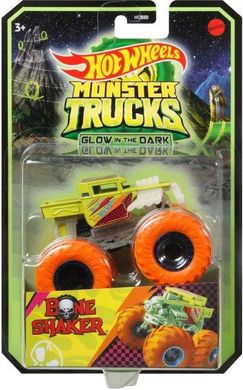 Базовая машинка-внедорожник Hot Wheels серии Светящиеся в темноте Monster Trucks (1:64) в ассортименте (HCB50)