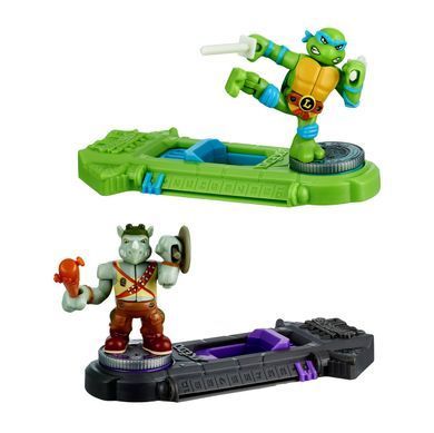 Набір для поєдинку Леонардо та Рокстеді TMNT (Черепашки-ніндзя). Ігровий набір TM "Akedo"