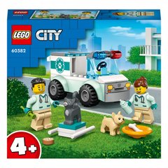 Конструктор LEGO® LEGO City Фургон ветеринарної швидкої допомоги 58 деталей (60382)