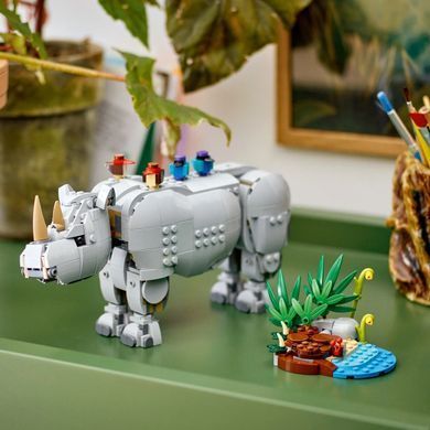 LEGO Creator Дикие животные: величественный носорог с птицами 31171