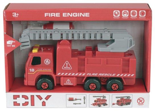 Игровой набор Kaile Toys Пожарная машина с лестницей и отверткой KL802-1