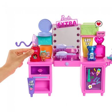 Игровой набор с куклой Barbie Экстра Визажный столик