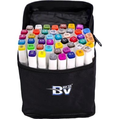 Набір скетч-маркерів 48 кольорів BAVI BV800-48 двосторонні фломастери в сумці