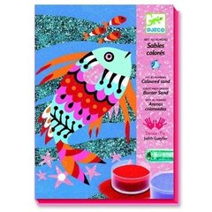 Художественный комплект рисования цветным песком Djeco Радужные Рыбки DJ08661