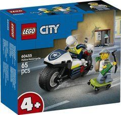 LEGO&reg; City Переслідування на поліцейському мотоциклі, набір для дітей від 4 років 60455