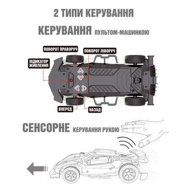 Автомобіль Gesture sensing з р/к та з сенсорним керуванням &ndash; Dizzy (блакитний, 1:16)