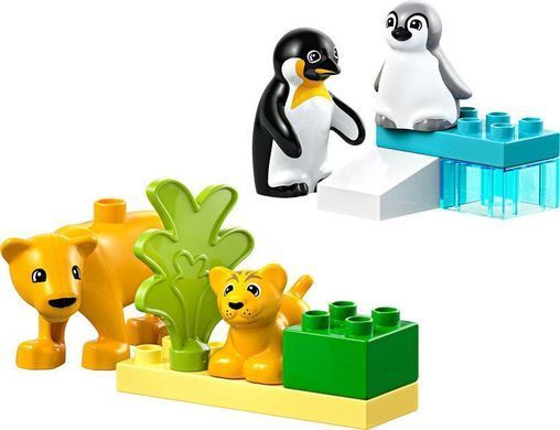 Конструктор LEGO DUPLO Сімейства диких тварин: Пінгвіни та Леви 10442