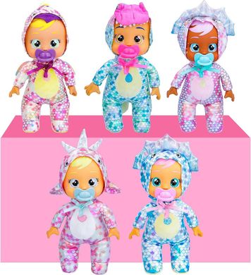 Cry Babies Tiny Cuddles Dinos Stella-9" Baby Dolls, Cries Real Tears, пижама с металлическим динозавром 88641