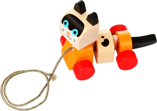 Дерев'яна іграшка Cubika Котик-каталка 13616