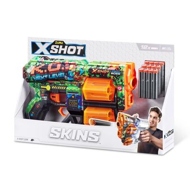 Быстрострельный бластер X-SHOT Skins Dread К.А. 12 патронов, 36517B