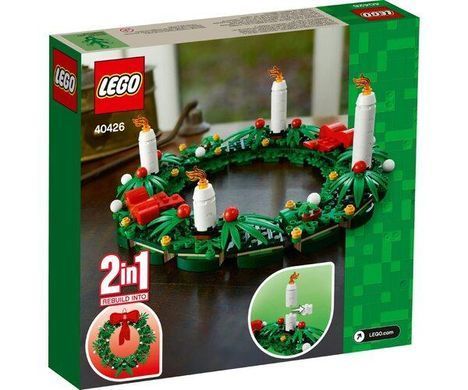 Конструктор LEGO Icons Рождественский венок 2-в-1 40426