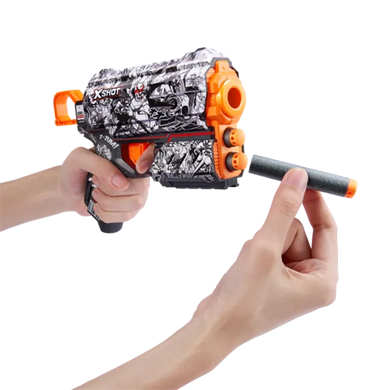 Быстрострельный бластер Zuru X-Shot Skins Flux Illustrate, 8 патронов (36516D)