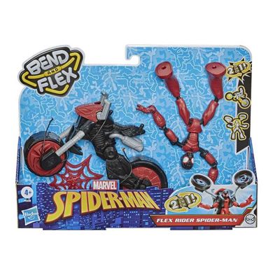 Ігровий набір Spider-Man Bend and flex 2 в 1 Людина-павук на мотоциклі (F0236
