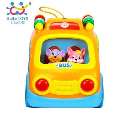 Музичний автобус-сортер Hola Toys зі звірятами (988)